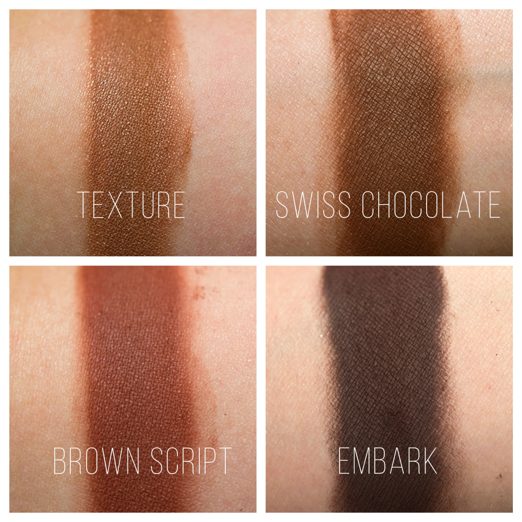 brown eye shadow swatches